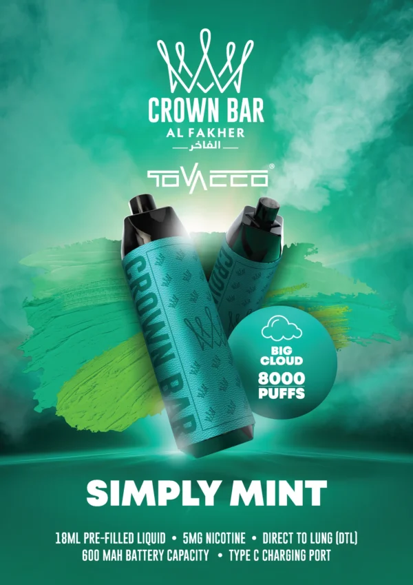Al Fakher Vape Crown Bar Big Cloud 8000 Puffs 5% Nicotine Disposable Vape Wholesale - European Warehouse Stock - BackVape - 4