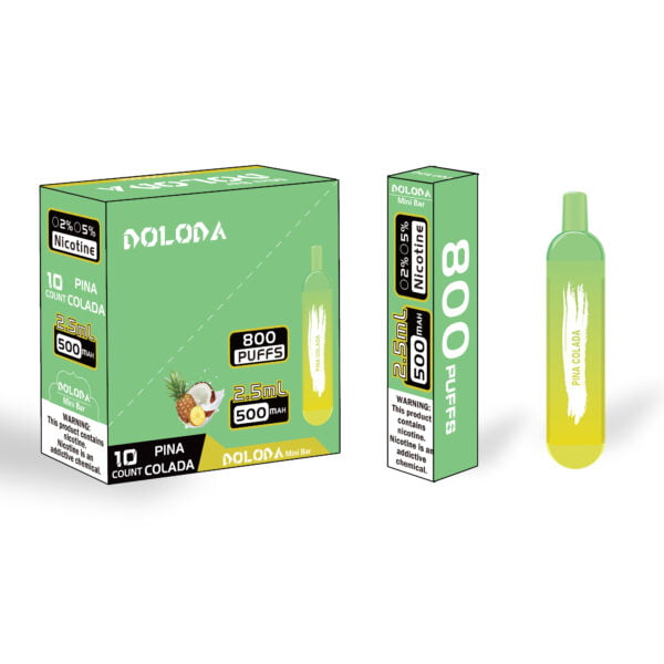 DOLODA Mini bar 800 Puffs 2% Nicotine Cigarettes électroniques jetables rechargeables Vape en gros - BackVape - 7