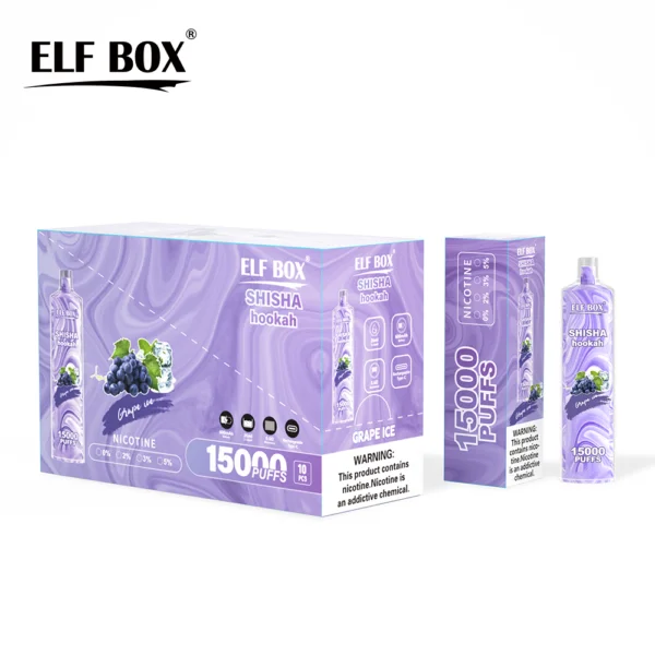 ELF BOX LS15000 Puff Shisha Vandpibe 0% 2% 5% Nikotin Genopladelig Engangs Vape Engros - BackVape - 13