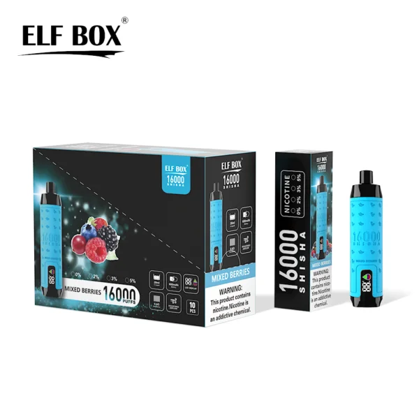 ELF BOX SHISHA 16000 Puffs 0%/2%/3%/5% Nicotine Rechargeable Disposable Vape Wholesale - BackVape - 7