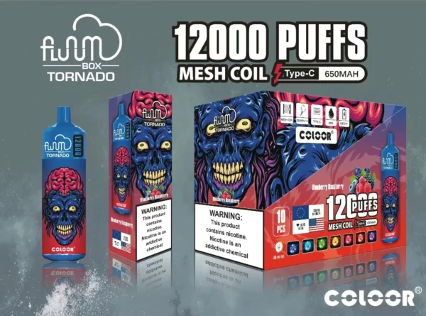 FLUUM BOX 12000 Trekjes 0% 2% 3% 5% Nicotine Oplaadbare Wegwerp Vape Pen Pods E-sigaret Groothandel - BackVape - 4