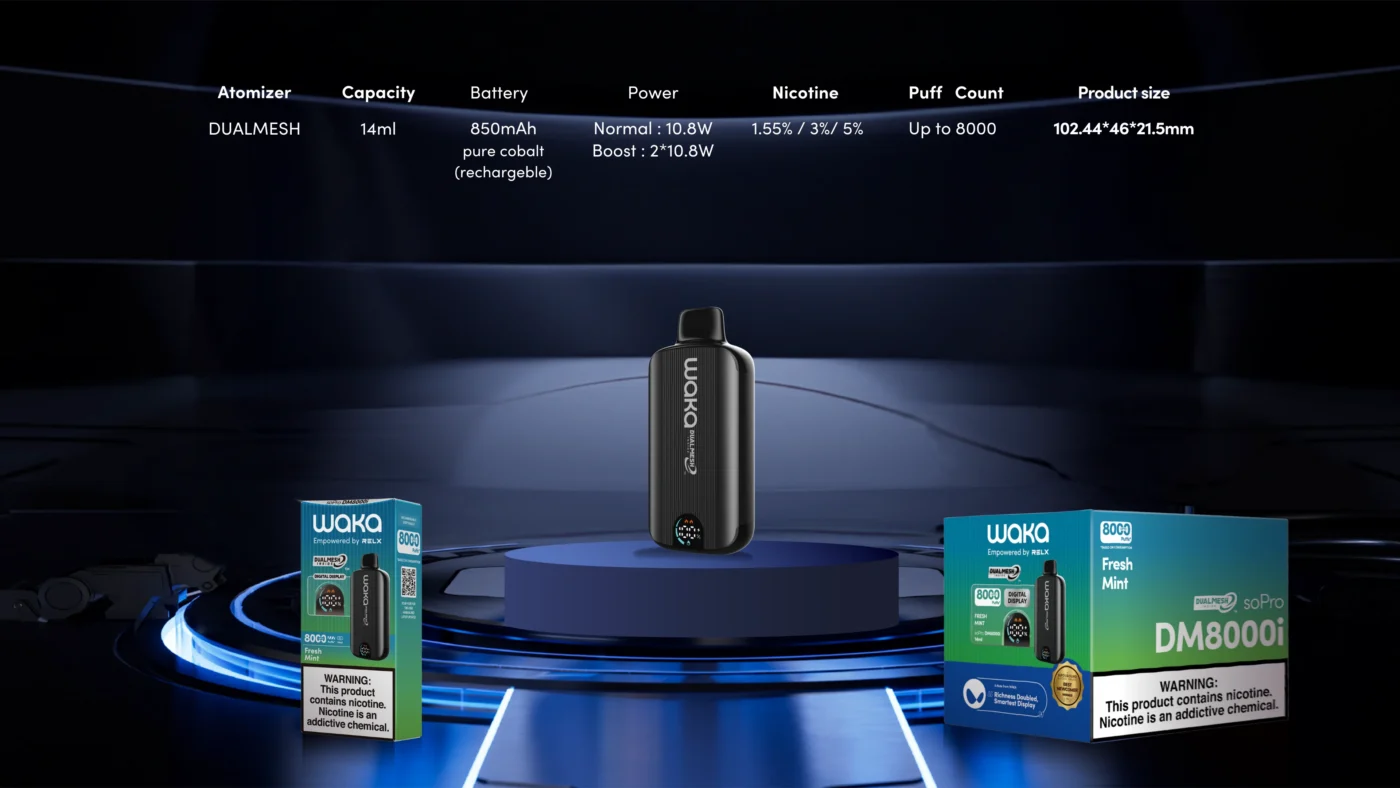 WAKA soPro DM8000i 8000 soffi 3% 5% Vape monouso alla nicotina all'ingrosso - BackVape - 3