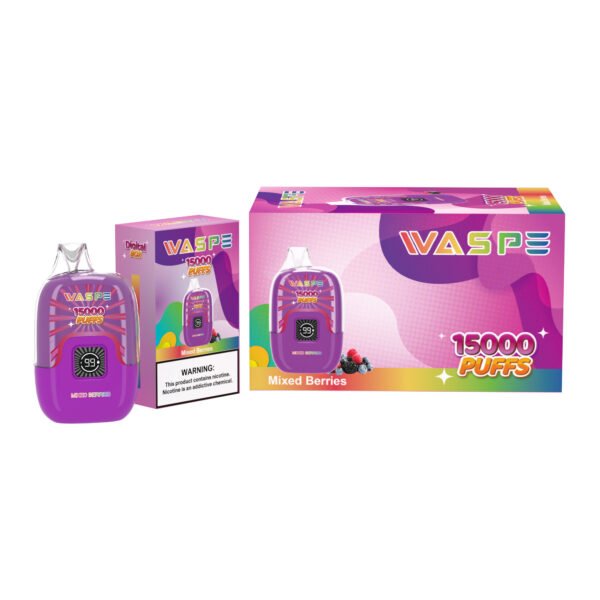 WASPE 15000 PUFFS Caja digital 0% 2% 3% 5% Nicotina Vape desechable al por mayor - BackVape - 3