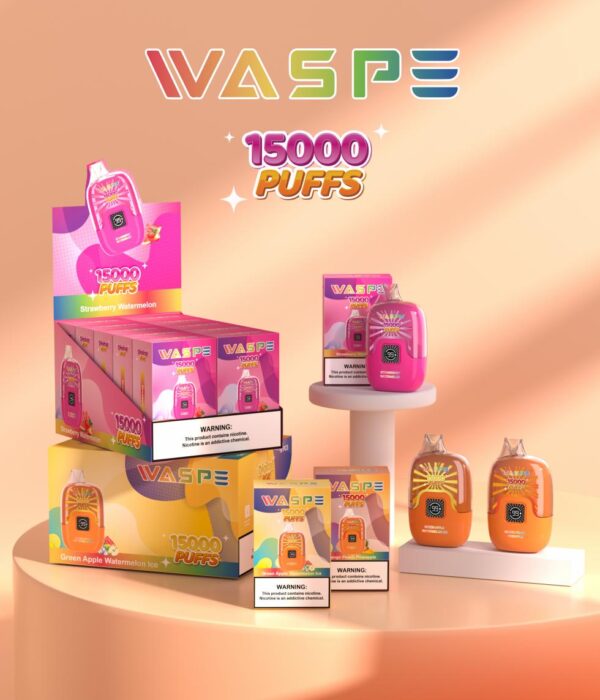 WASPE 15000 PUFFS Digital Box 0% 2% 3% 5% Nicotina Vape desechable al por mayor - BackVape - 1