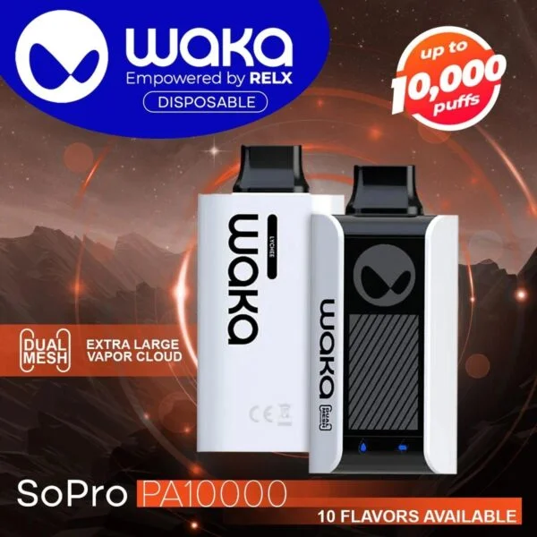 WAKA soPro PA10000 18mg/ml Vape descartável de nicotina - 10000 baforadas atacado - BackVape - 1