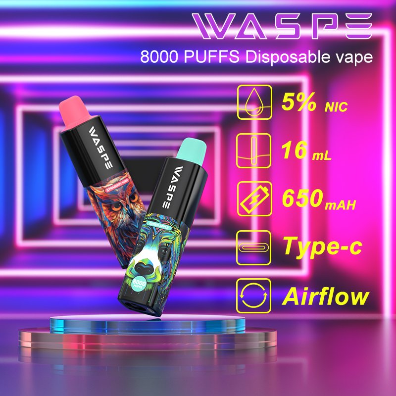 WASPE 8000 PUFFS 0% 2% 3% 5% Vape monouso alla nicotina all'ingrosso - BackVape - 1