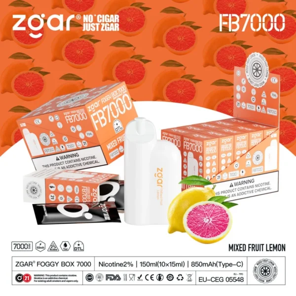 ZGAR FOGGY BOX 7000 Rookwolken 2% Nicotine Oplaadbare Wegwerp Vape Groothandel - BackVape - 2