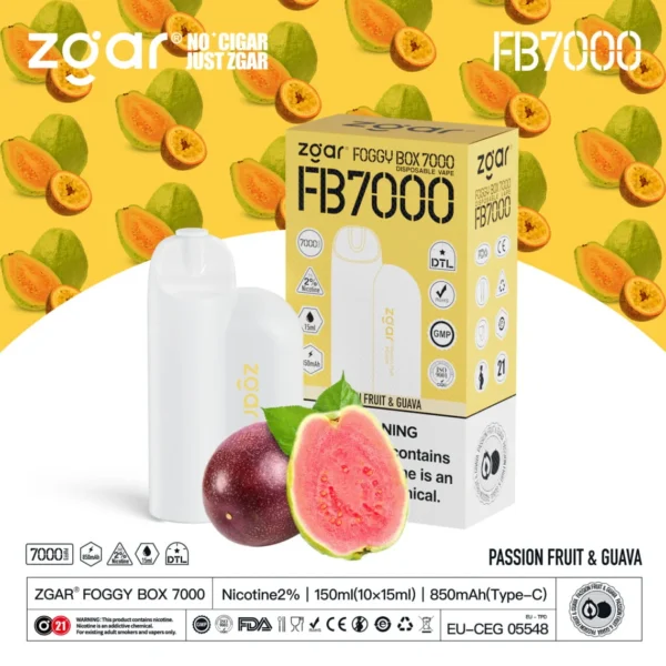 ZGAR FOGGY BOX 7000 Rookwolken 2% Nicotine Oplaadbare Wegwerp Vape Groothandel - BackVape - 5