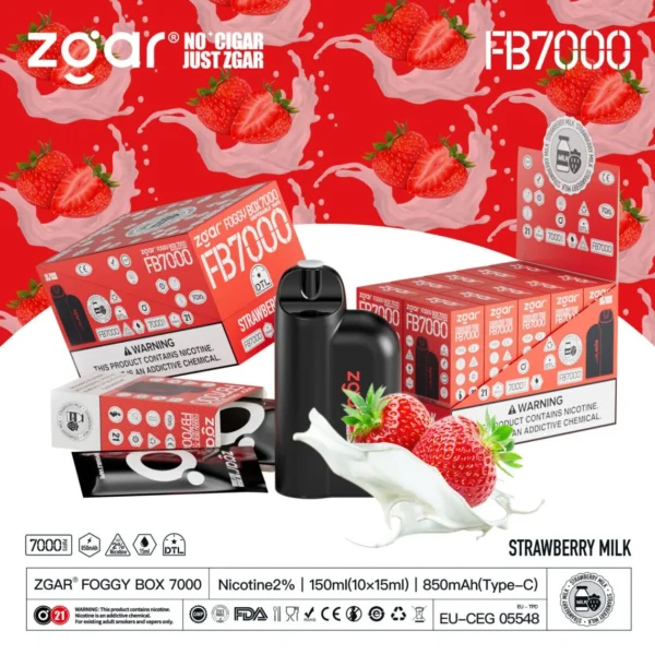ZGAR FOGGY BOX 7000 Rookwolken 2% Nicotine Oplaadbare Wegwerp Vape Groothandel - BackVape - 9