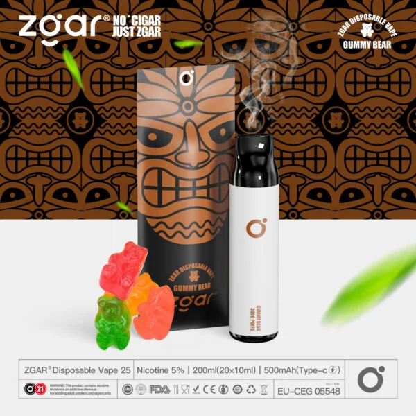 ZGAR ZG25 3000 Puffs 5% Nicotina Recarregável Pod Descartável Atacado - BackVape - 13