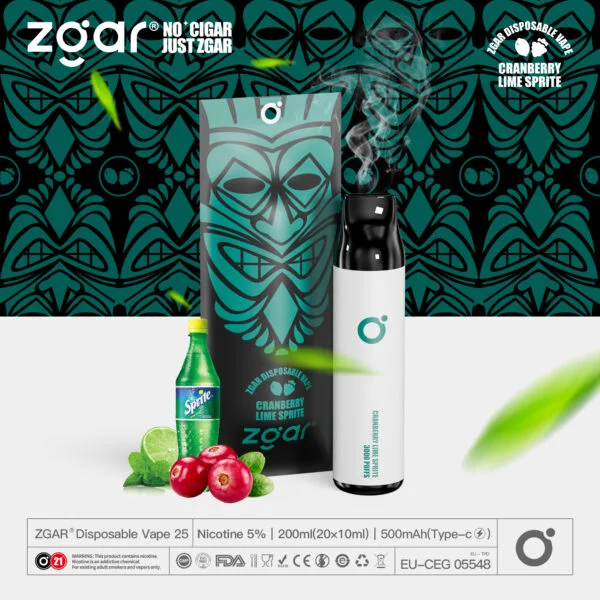 ZGAR ZG25 3000 Puffs 5% Nicotina Recarregável Pod Descartável Atacado - BackVape - 14