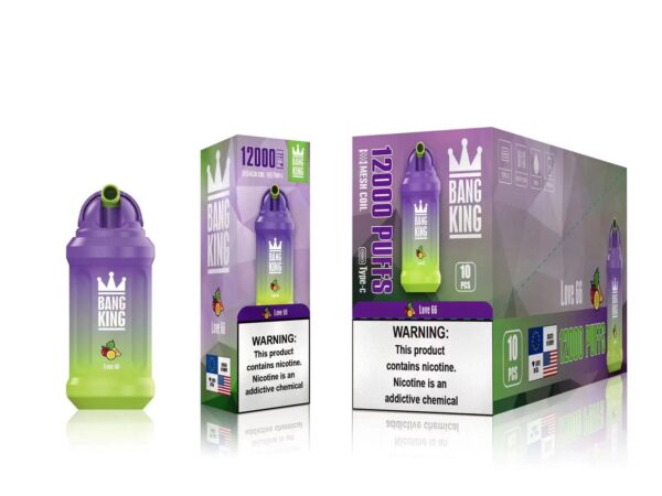 Bang King 12000 Puffs 0% 2% 3% 5% Nikotynowy akumulator jednorazowy Vape Hurt - BackVape - 12