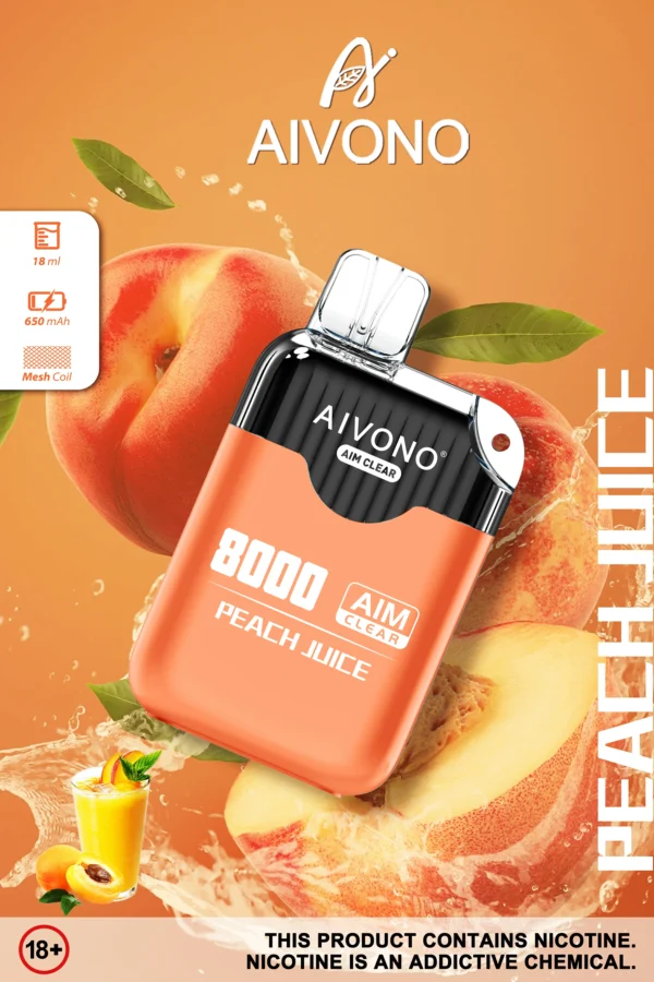 AIVONO AIM CLEAR 8000 Puffs 0% 2% 5% Перезаряжаемые одноразовые ручки для электронных сигарет с низким содержанием никотина, оптовая покупка оптом - BackVape - 10
