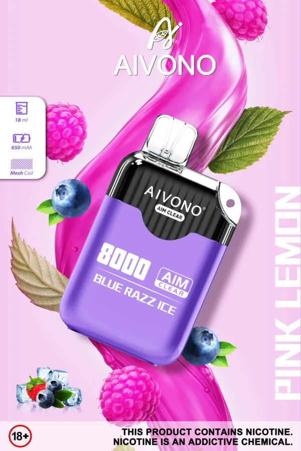 AIVONO AIM CLEAR 8000 Puffs 0% 2% 5% Перезаряжаемые одноразовые ручки для электронных сигарет с низким содержанием никотина, оптовая покупка оптом - BackVape - 7