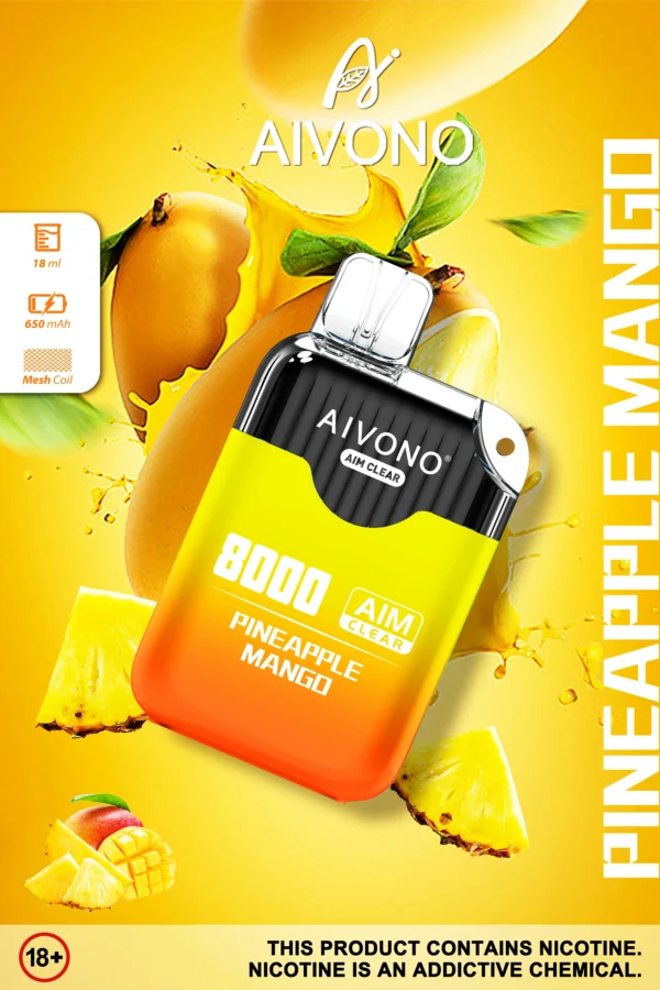 AIVONO AIM CLEAR 8000 Puffs 0% 2% 5% Перезаряжаемые одноразовые ручки для электронных сигарет с низким содержанием никотина, оптовая покупка оптом - BackVape - 4