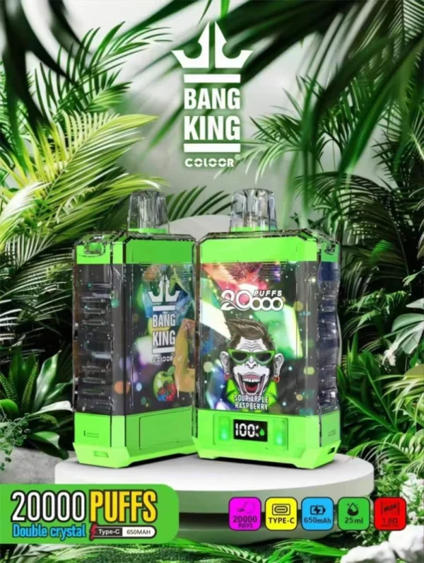 Bang King Double Crystal 20000 sbuffi 0% 2% 3% 5% Penna per vaporizzatori usa e getta ricaricabile a basso contenuto di nicotina all'ingrosso Acquista all'ingrosso - BackVape - 1