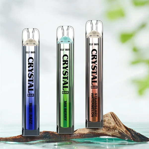 ELF BOX CRYSTAL BAR 600 Puffs 0% 2% 5% Nicotine Rechargeable Disposable vape Bulk Buy Wholesale - BackVape - 1