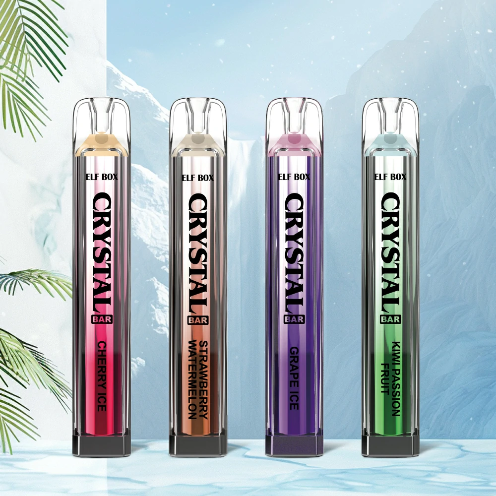 ELF BOX CRYSTAL BAR 600 затяжек 0% 2% 5% Никотиновая перезаряжаемая одноразовая сигарета оптом