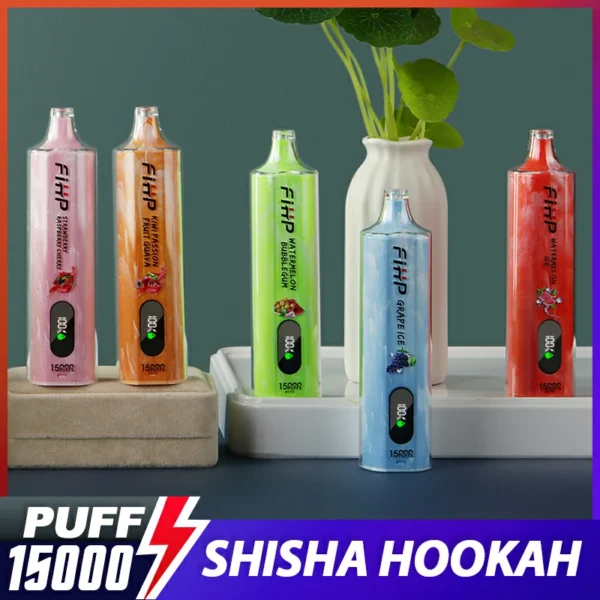 Кальян для кальяна FIHP 15000 затяжек с низким содержанием никотина, перезаряжаемые одноразовые вейпы-ручки, оптовая покупка оптом - BackVape - 1