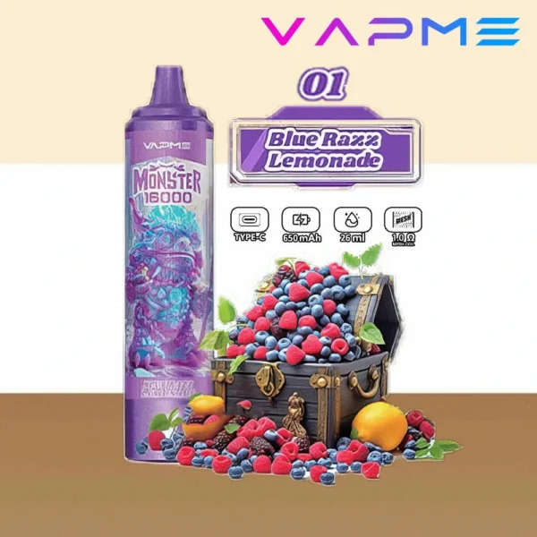 Vapme Monster 16000 Puffs 2% 5% Никотиновые перезаряжаемые одноразовые вейпы оптом купить оптом - BackVape - 9