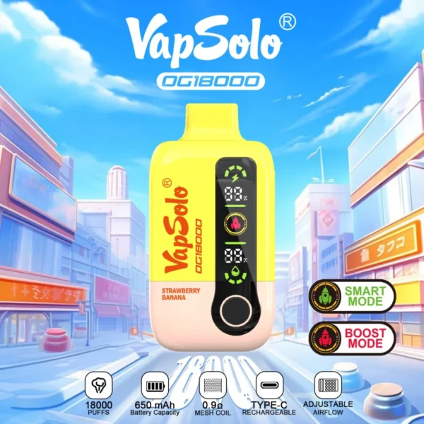 Vapsolo DG 18000 Puffs 2% 5% Перезаряжаемая одноразовая ручка для электронных сигарет с низким содержанием никотина, оптовая покупка оптом - BackVape - 3