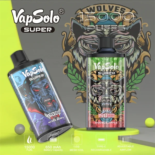 Vapsolo Super 15000 Puffs 2% 5% Bajo en nicotina a granel Compre pluma vaporizadores desechables recargables al por mayor - BackVape - 2