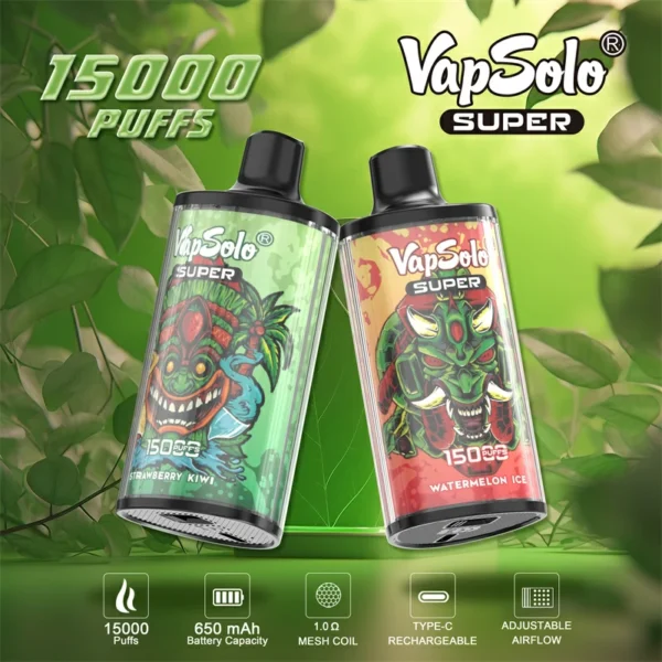 Vapsolo Super 15000 Puffs 2% 5% Bajo en nicotina a granel Compre pluma vaporizadores desechables recargables al por mayor - BackVape - 1