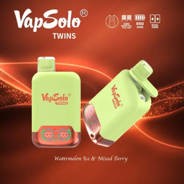 VapSolo Twins 20000 trekjes 2% 5% Oplaadbare wegwerpvapes-pen met laag nicotinegehalte in bulk Koop groothandel - BackVape - 5
