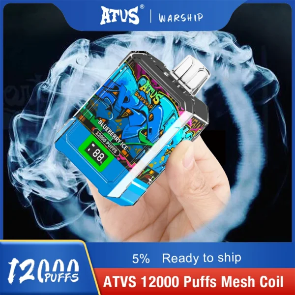Atvs Warship 12000 Puffs 5% Перезаряжаемые одноразовые ручки для электронных сигарет с низким содержанием никотина Купить оптом - BackVape - 8
