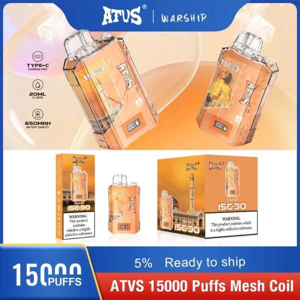 Atvs 15000 Puffs 5% Nabíjateľné jednorazové vapes pero s nízkym obsahom nikotínu vo veľkom Kúpiť veľkoobchod - BackVape - 10