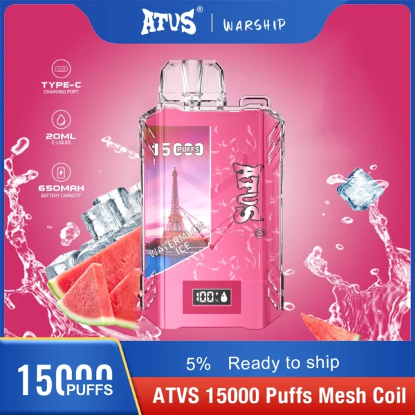 Atvs 15000 Puffs 5% Nabíjateľné jednorazové vapes pero s nízkym obsahom nikotínu vo veľkom Kúpiť veľkoobchod - BackVape - 6