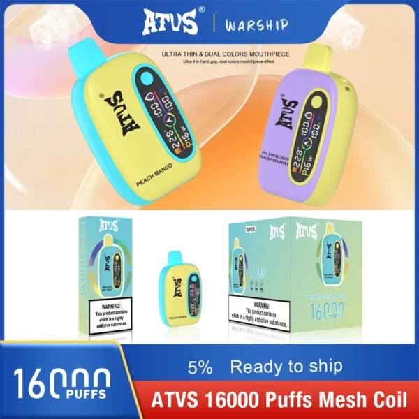 Atvs 16000 Puffs 2% 5% Vapes desechables recargables con bajo contenido de nicotina Compra a granel al por mayor - BackVape - 9