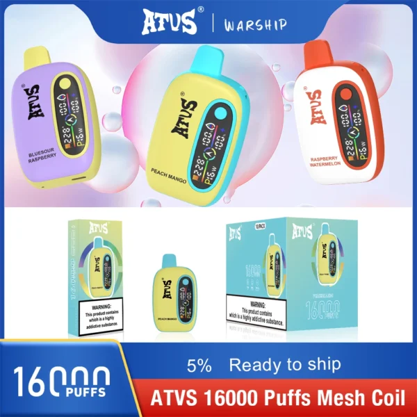 Atvs 16000 Puffs 2% 5% Vapes desechables recargables con bajo contenido de nicotina Compra a granel al por mayor - BackVape - 5