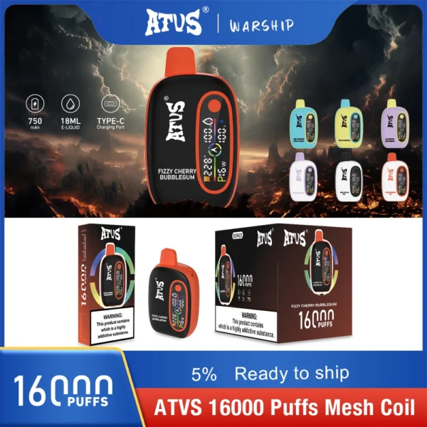 Atvs 16000 Puffs 2% 5% Vapes desechables recargables con bajo contenido de nicotina Compra a granel al por mayor - BackVape - 2