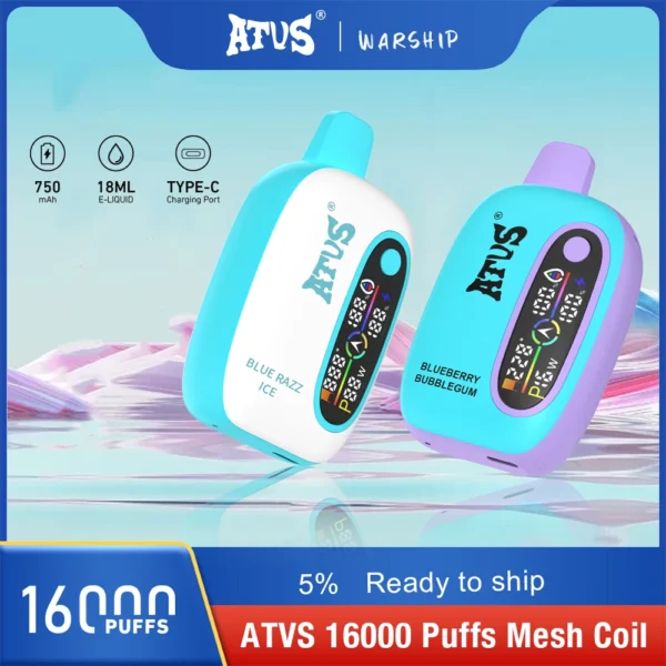 Atvs 16000 Puffs 2% 5% Vapes desechables recargables con bajo contenido de nicotina Compra a granel al por mayor - BackVape - 14