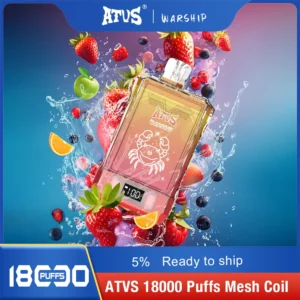 Atvs Warship 18000 Puffs 5% Low Nicotine Rechargeable Disposable Vapes Pen Bulk Buy Wholesale - BackVape - 14