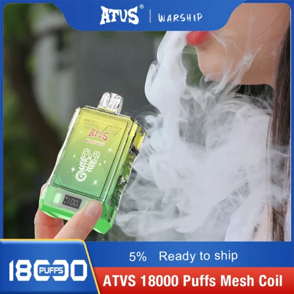 Atvs Warship 18000 Puffs 5% Low Nicotine Rechargeable Disposable Vapes Pen Bulk Buy Wholesale - BackVape - 3