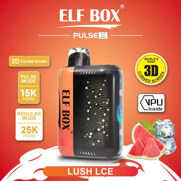 Elf Box Pulse X 25000 Puffs Dual Mesh 0% 2% 3% 5% Low Nicotine 3D Curved LED Screen Rechargeable Disposable Vapes Pen Bulk Buy Wholesale - BackVape - 8