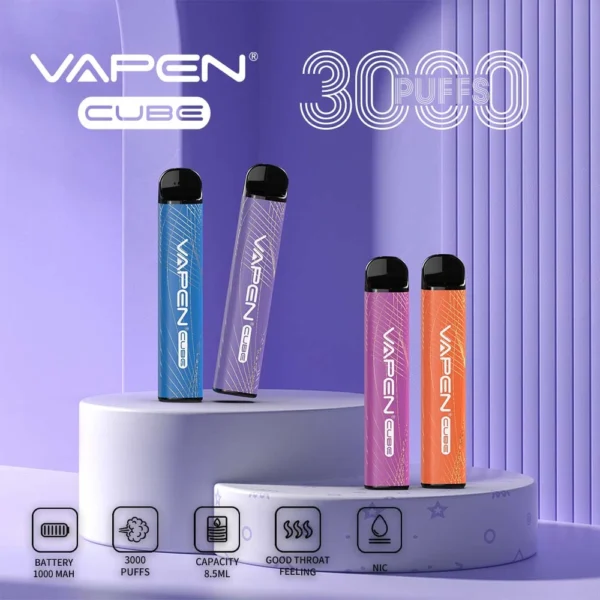 VAPEN Cube 3000 Puffs 2% 5% Vapes desechables recargables con bajo contenido de nicotina Compra a granel al por mayor - BackVape - 1