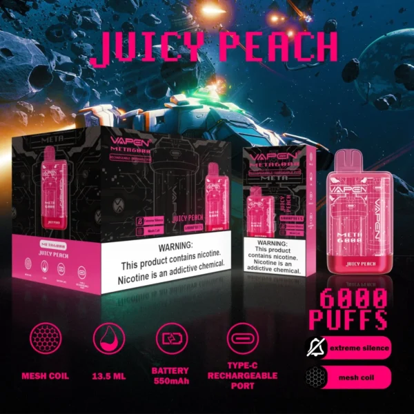 VAPEN Meta 6000 Puffs 2% 5% Vapes desechables recargables con bajo contenido de nicotina Compra a granel al por mayor - BackVape - 6