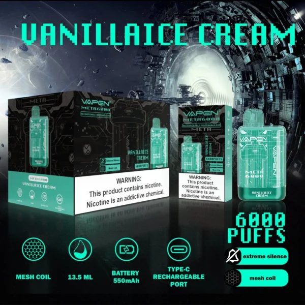 VAPEN Meta 6000 Puffs 2% 5% Vapes desechables recargables con bajo contenido de nicotina Compra a granel al por mayor - BackVape - 7