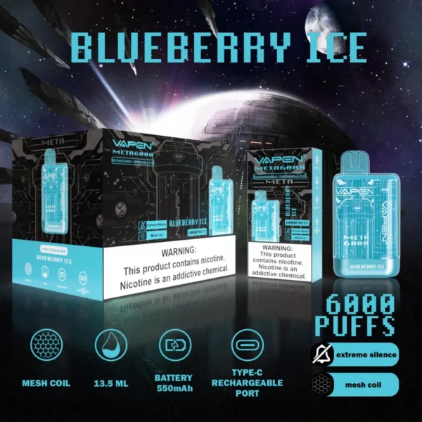 VAPEN Meta 6000 Puffs 2% 5% Vapes desechables recargables con bajo contenido de nicotina Compra a granel al por mayor - BackVape - 9