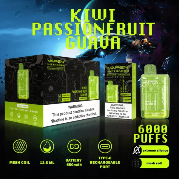 VAPEN Meta 6000 Puffs 2% 5% Vapes desechables recargables con bajo contenido de nicotina Compra a granel al por mayor - BackVape - 2