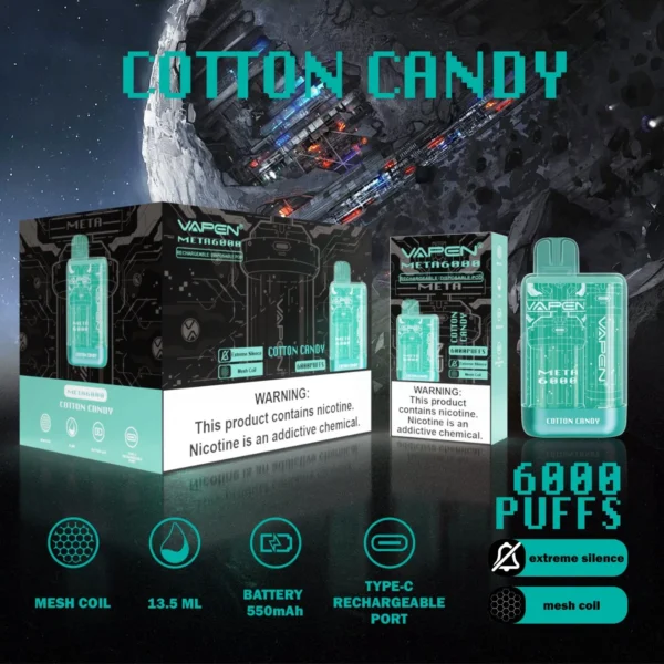 VAPEN Meta 6000 Puffs 2% 5% Vapes desechables recargables con bajo contenido de nicotina Compra a granel al por mayor - BackVape - 3