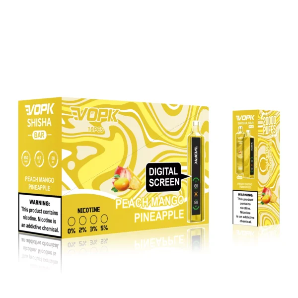VOPK Shisha Bar 20000 Puffs 0% 2% 3% 5% Low Nicotine Rechargeable Disposable Vapes Pen Bulk Buy Wholesale - BackVape - 3