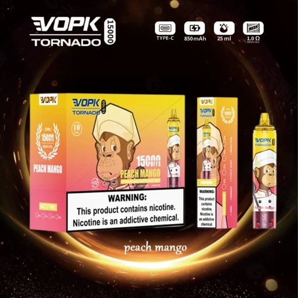 VOPK Tornado 15000 Puffs 0% 2% 3% 5% Low Nicotine Rechargeable Disposable Vapes Pen Bulk Buy Wholesale - BackVape - 2
