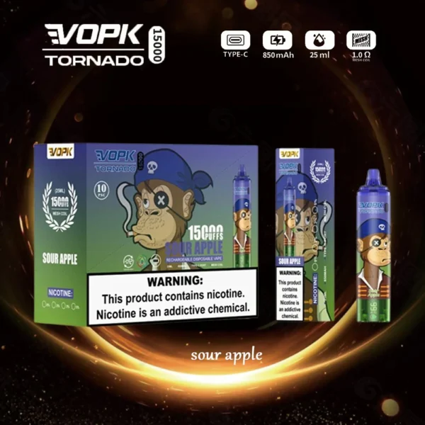 VOPK Tornado 15000 Puffs 0% 2% 3% 5% Low Nicotine Rechargeable Disposable Vapes Pen Bulk Buy Wholesale - BackVape - 5