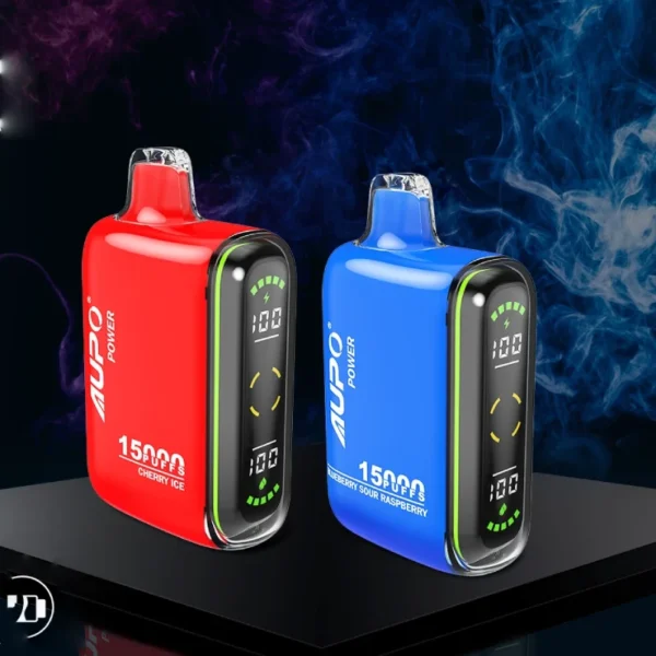 AUPO 15000 Puffs Pantalla LED de malla dual 2% Vapes desechables recargables con bajo contenido de nicotina Pluma Compra a granel al por mayor - BackVape - 1