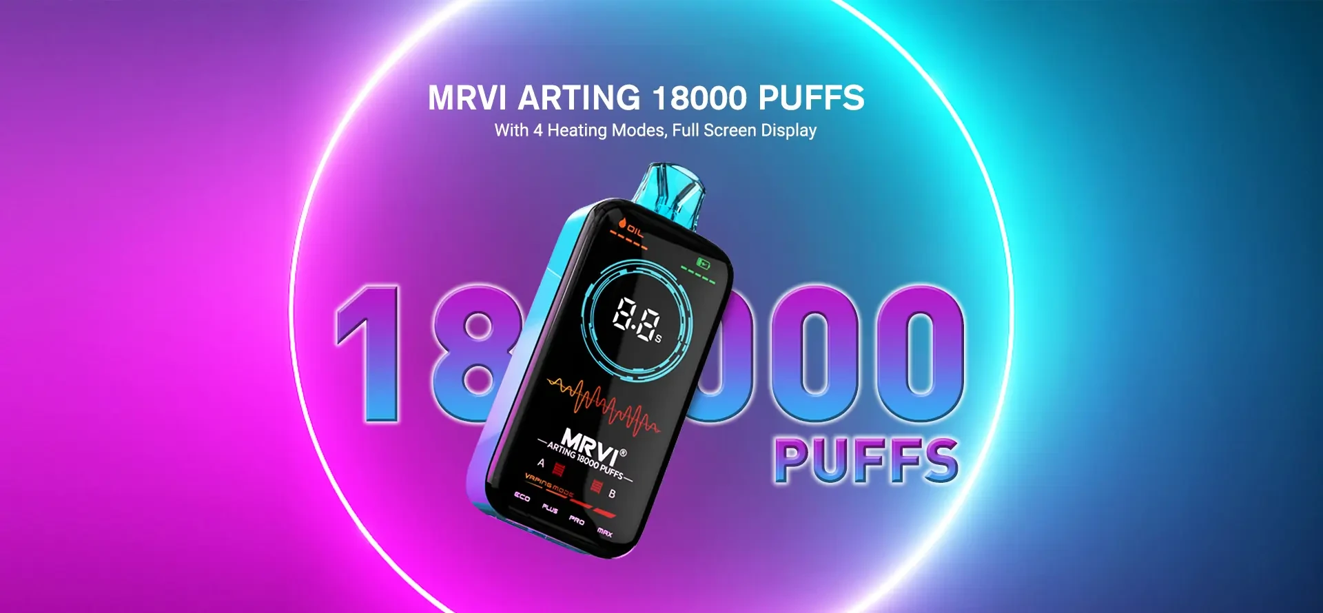 MRVI Arting 18000 Puffs Dual Mesh Display a schermo intero 2% 5% Penna per vapori usa e getta ricaricabile a basso contenuto di nicotina all'ingrosso Acquista all'ingrosso