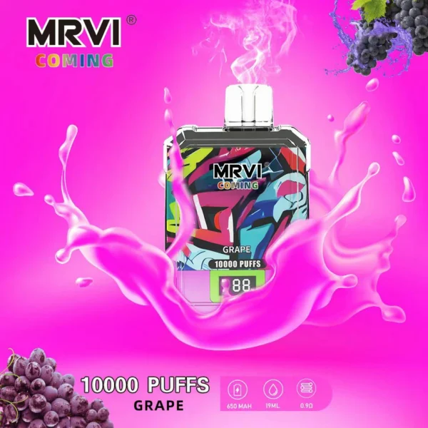 MRVI à venir 10000 Puffs Écran numérique 2% 3% 5% Stylo vapes jetables rechargeables à faible teneur en nicotine en vrac Acheter en gros - BackVape - 11